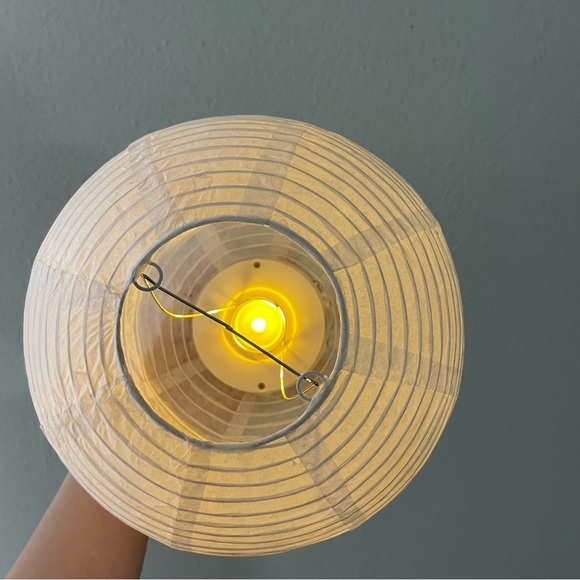 White Paper Lantern Stand Lamp - Picture 2 of 3